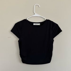 Glassons black crop t shirt